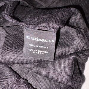 Hermes Black Cashmere-Silk Scarf